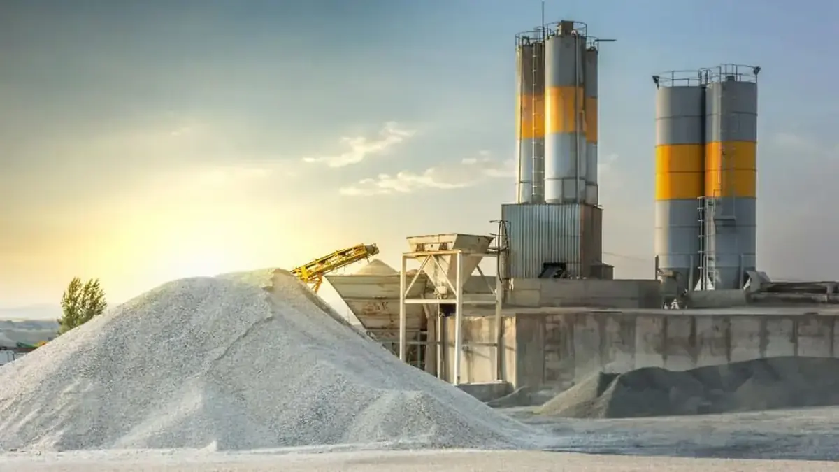 Calm cement industrial facility